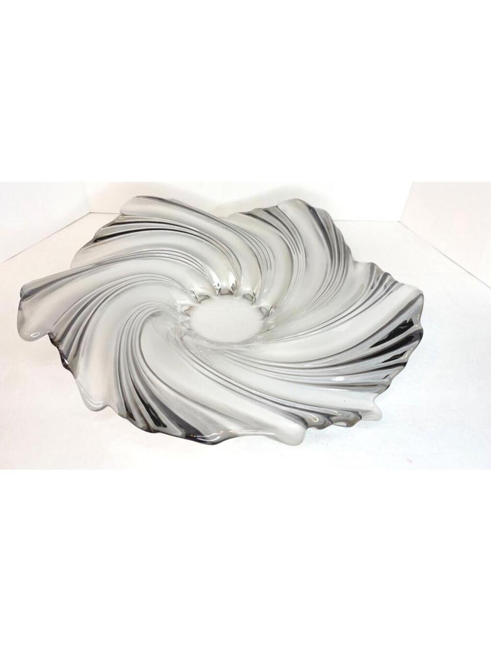 Vintage  mikasa decorative glass bowl, Swirl Design